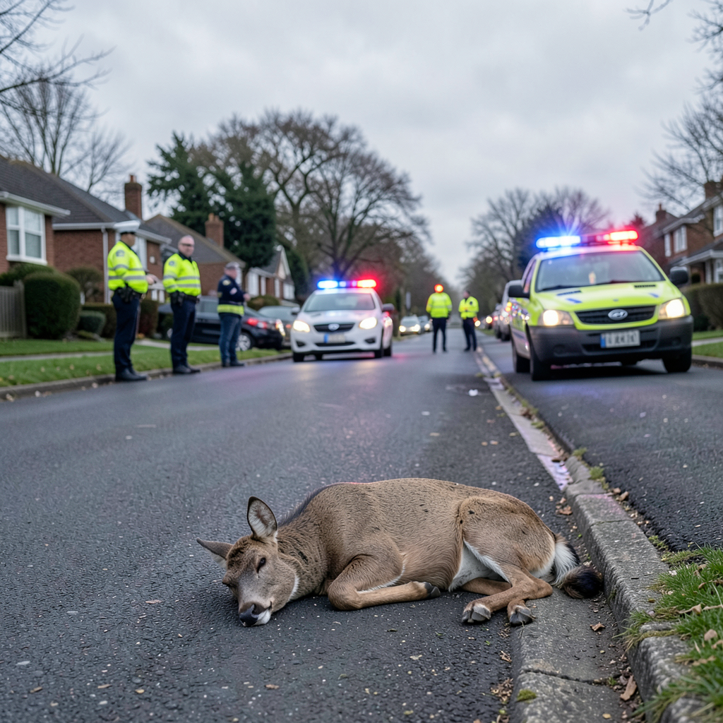 Toller Lane closed after police called to badly injured deer in Bradford